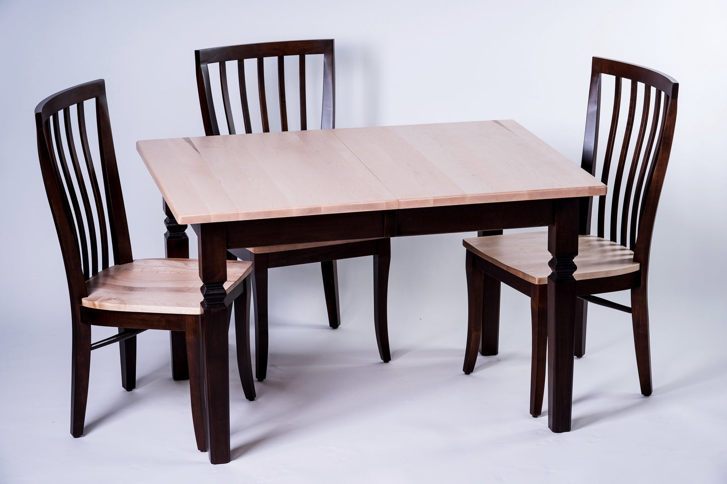 [In-store stock] Custom dining table Natural &amp; Coffee