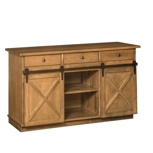 [Made to order] Crossway buffet sideboard with wooden sliding door