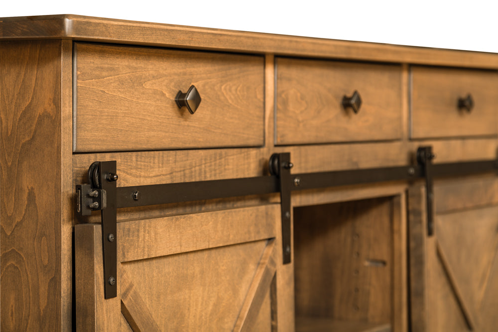 [Made to order] Crossway buffet sideboard with wooden sliding door