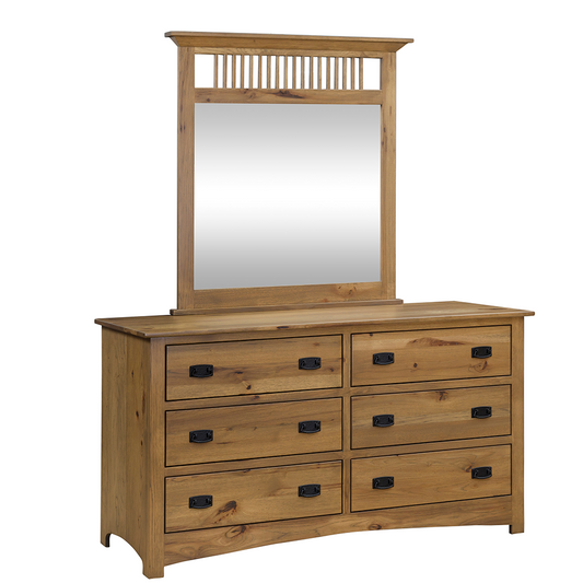 [Made to order] Mission 63 inch dresser with mirror