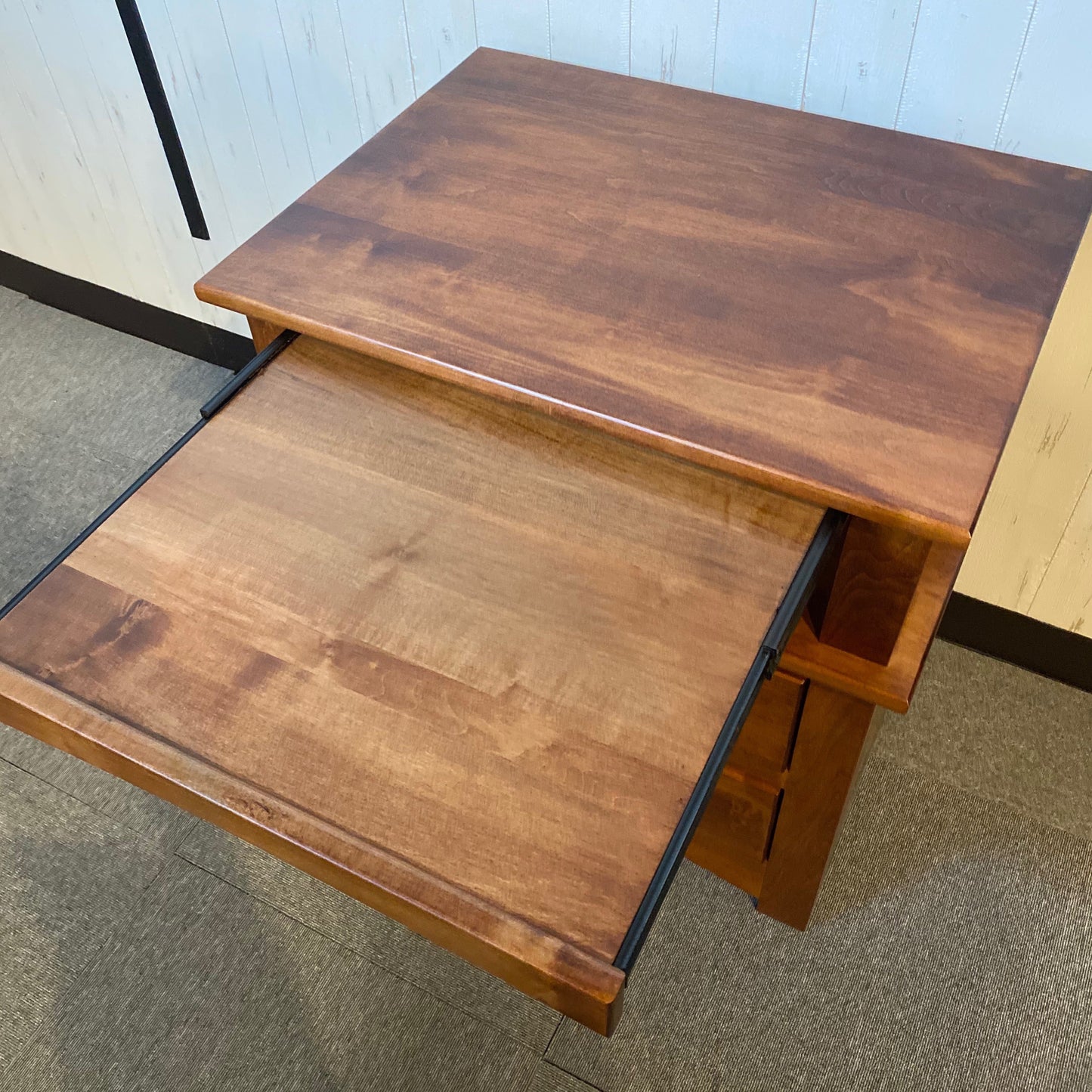 【店舗在庫セール】ミッション　ナイトスタンド　2引出し付き メープル 【傷ありB級特価】